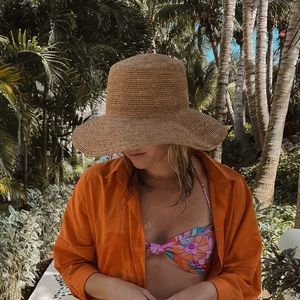 Lack of Color Hat Inca Wide Brim Bucket Hat Straw Size Small Brand New RARE